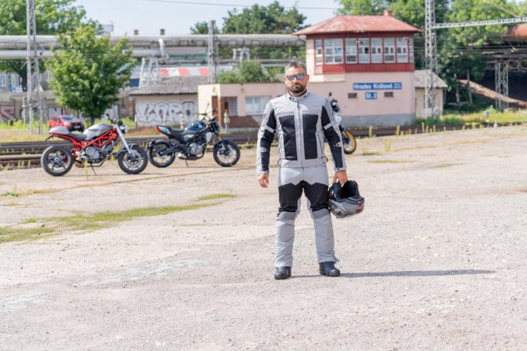 Pánská textilní moto bunda SPARK BREEZE, GREY - Velikost: S