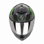 Moto přilba SCORPION EXO-1400 EVO II CARBON AIR MIRAGE černo/zelená