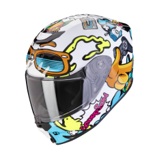 Dětská moto přilba SCORPION EXO-JNR AIR FUN bílo/modrá