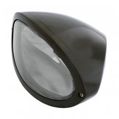 Přední světlo HIGHSIDER Iowa - oval, E-mark, černé (1ks)