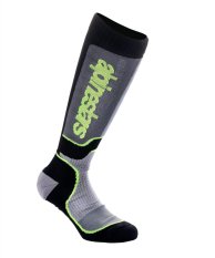 ponožky MX PLUS, ALPINESTARS, dětské (černá/šedá/žlutá fluo) 2024