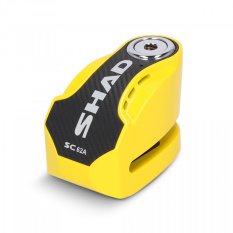 Zámek na kotouč s alarmem SHAD SC62A C0S6203A žlutá pin 10mm