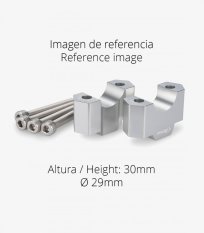 Zvýšení řidítek PUIG 3741P stříbrná height 30mm, d 29mm