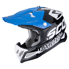 Moto přilba SCORPION VX-22 AIR UPDOWN černo/bílo/modrá