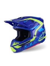 Přilba SM7 DEED, ALPINESTARS (modrá/žlutá fluo) 2026