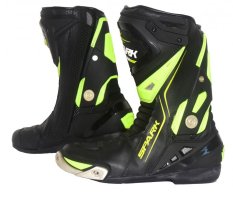 Cestovní moto boty Spark Silverstone, černé-fluo
