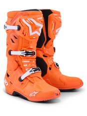 Boty TECH 10 SUPERVENTED, ALPINESTARS (oranžová fluo/černá/bílá) 2026