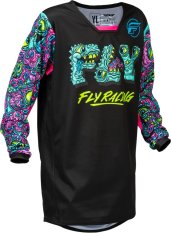 dres KINETIC MUTANT, FLY RACING - USA 2026 dětské (černá/multi color)