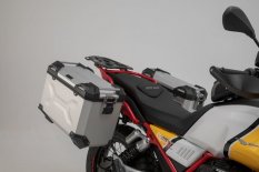 Sada kufrů TraX Adv. stříbrná pro Moto Guzzi V85 TT (19-)