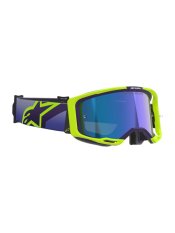 Brýle VISION 8 CORP, ALPINESTARS (žlutá fluo/fialová, zrcadlové modré plexi) 2026