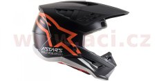 přilba S-M5 COMPASS 2021, ALPINESTARS (matná černá/oranžová fluo)