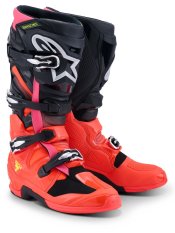 Boty TECH 7, ALPINESTARS (černá/červená fluo/růžová fluo) 2026