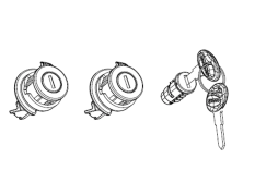 Systém vyměnitelného zámku a červeného klíče SHAD 203134R1