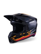 přilba S-M3 FORCE, ALPINESTARS (černá/žlutá/červená/bílá) 2026