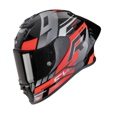 Moto přilba SCORPION EXO-R1 EVO II AIR ADRENALINE černo/červeno/stříbrná