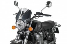 PUIG Plexi štít RETROVISION Naked "New Generation" Honda CB 1100 (13-14). Karbonový vzhled kouřová