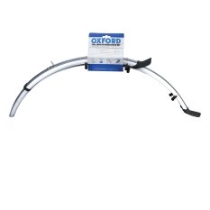 sada blatníků přední/zadní HYBRID pro použití na kola/pneu 700C, OXFORD (stříbrné, šírka 56 mm, vč. kotevních vzpěr)