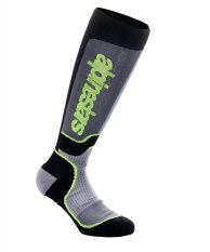 ponožky MX PLUS, ALPINESTARS (černá/šedá/žlutá fluo) 2024