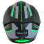 ROCC 861 Integrální přilba mat černá / zelená - Barva: černá / zelená, Velikost: XS