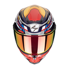 Moto přilba SCORPION EXO-RACE AIR KOBRA FIM2 modro/žluto/červená