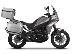 Kompletní sada hliníkových kufrů SHAD TERRA, 37L topcase 36L/36L boční kufry, včetně montážní sady a plotny SHAD Moto Morini X-Cape 649