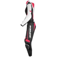 jednodílná kombinéza TRACK LADY PERFORATED PRO, SPIDI, dámská (černá/bílá/růžová)