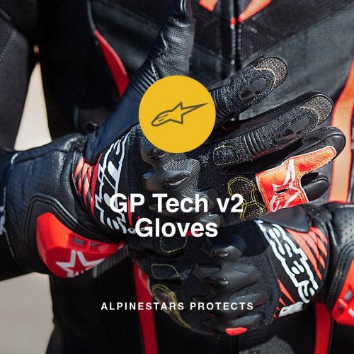 rukavice GP TECH V2 2022, ALPINESTARS (černá/bílá)
