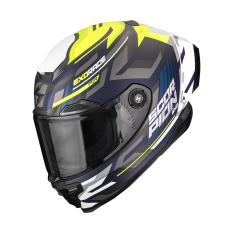 Moto přilba SCORPION EXO-RACE AIR KOBRA FIM2 matná modro/fluo žlutá