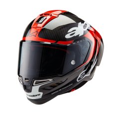 přilba SUPERTECH R-10 ELEMENT, ALPINESTARS (karbon/červená fluo/bílá) 2024