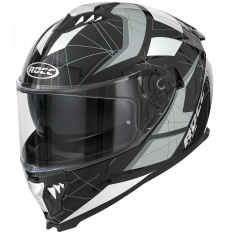 ROCC 390 Integralhelm Dekor glänzend černá / šedá