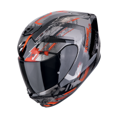 Moto přilba SCORPION EXO-391 CLUTTER černo/červená