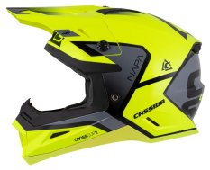 přilba Cross Cup 2 Napa, CASSIDA (žlutá fluo/černá/šedá perleť) 2025