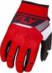 rukavice KINETIC PRIX, FLY RACING - USA 2024 (červená/šedá/bílá)