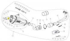 Držák tlumiče výfuku  AKRAPOVIČ P-X189