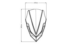 PUIG Plexi štít New Generation Sport Kawasaki Z900 (17-19). karbonový vzhled