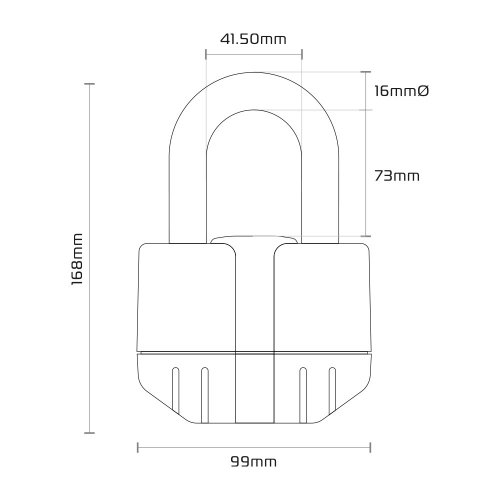 řetězový zámek BIG BOSS ALARM, OXFORD (průměr čepu 12 mm, délka 2 m)