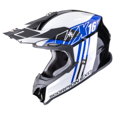 Moto přilba SCORPION VX-16 EVO AIR LIGNES černo/modrá