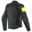Moto bunda DAINESE VR46 POLE POSITION kožená černo/žlutá