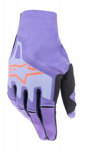 rukavice TECHSTAR, ALPINESTARS (fialová/světle modrá/oranžová) 2024
