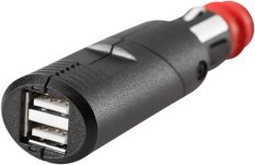 Adaptér pro zapalovač cigaret/DIN 12V zásuvku pro duální USB připojení