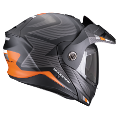 Moto přilba SCORPION ADX-2 CAMINO matná černo/stříbrno/oranžová