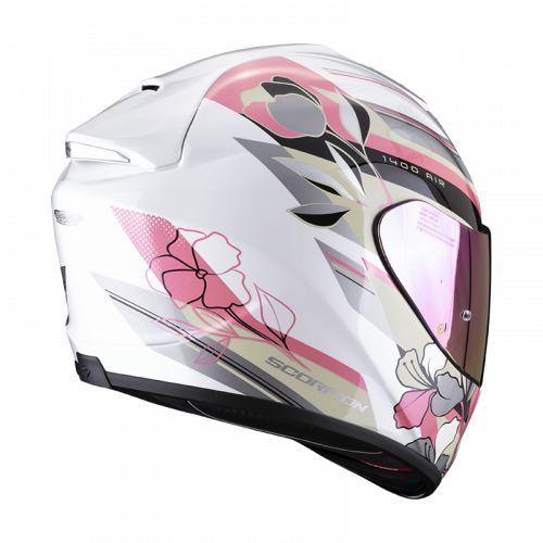 Moto přilba SCORPION EXO-1400 EVO AIR GAIA perleťové bílo/růžová