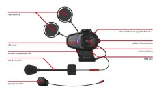 Bluetooth handsfree headset 10S (dosah 1,6 km), SENA