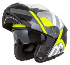 přilba Modulo 2.1 Profile, CASSIDA (bílá/černá/žlutá fluo/šedá, plexi s přípravou pro Pinlock) 2023