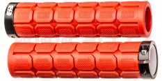 gripy LOCK-ON se šroubovacími objímkami a větší tl. úchopu, OXFORD (červené, délka 130mm, 1 pár)