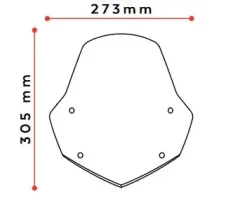 PUIG plexi štít New Generation Sport Aprilia SL750/900 Shiver (07-21). Tmavě kouřový