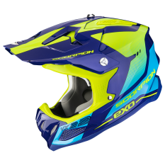 Moto přilba SCORPION VX-22 AIR ATTIS modro/fluo žlutá