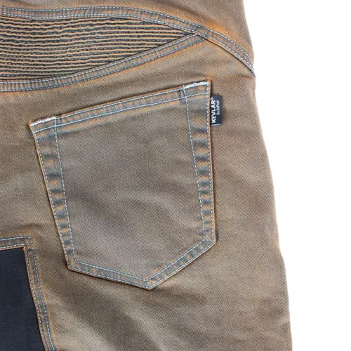 Kevlarové džíny na motorku Trilobite 661 Parado rusty brown Slim fit