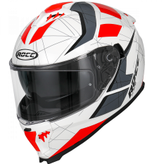 ROCC 390 Integralhelm Dekor glänzend bílá / červená
