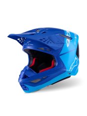 Přilba SUPERTECH S-M10 FLOOD, ALPINESTARS (modrá perleť/světle modrá/černá/carbon/matná/lesklá) 2026
